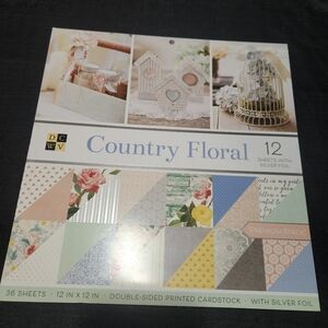 DCWV "County Floral" Double-Sided Printed Cardstock 36 Sheets 12x12 Inch